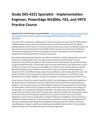 study des 4221 specialist implementation engineer