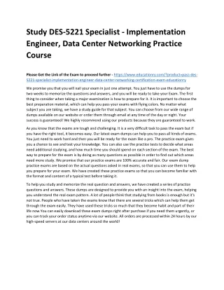 study des 5221 specialist implementation engineer