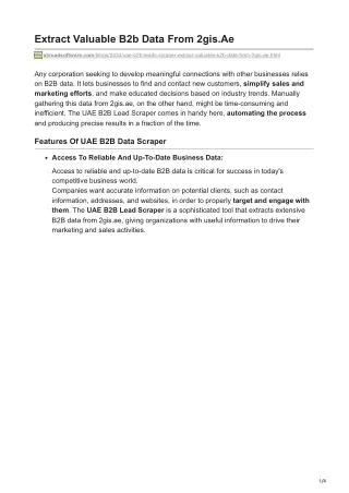 extract valuable b2b data from 2gis ae