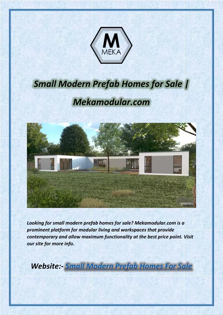 small modern prefab homes for sale