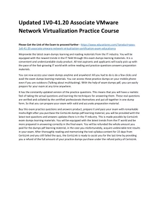 updated 1v0 41 20 associate vmware network