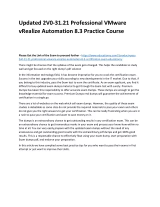 updated 2v0 31 21 professional vmware vrealize