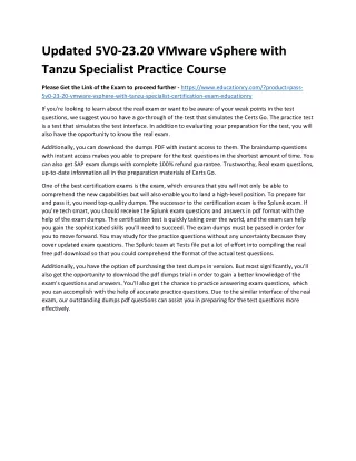 updated 5v0 23 20 vmware vsphere with tanzu