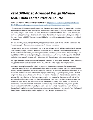 valid 3v0 42 20 advanced design vmware nsx t data