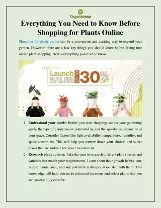 Everything You Need to Know Before Shopping for Plants Online