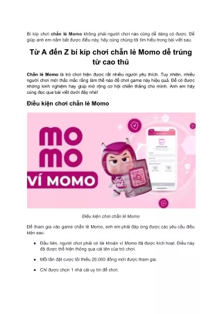 chẳn lẻ Momo 3