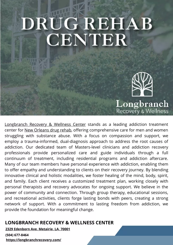 longbranch recovery wellness center stands