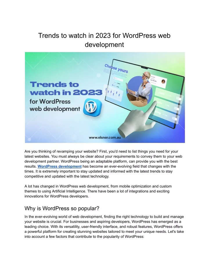 trends to watch in 2023 for wordpress