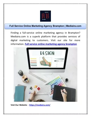 Full Service Online Marketing Agency Brampton | Mediaira.com