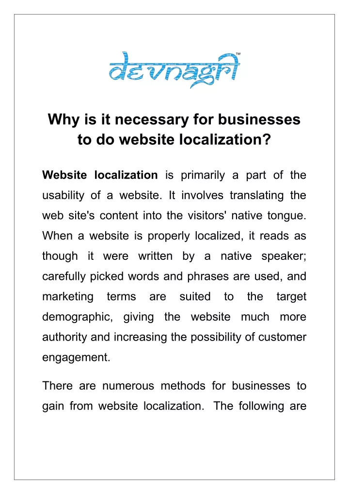 why is it necessary for businesses to do website