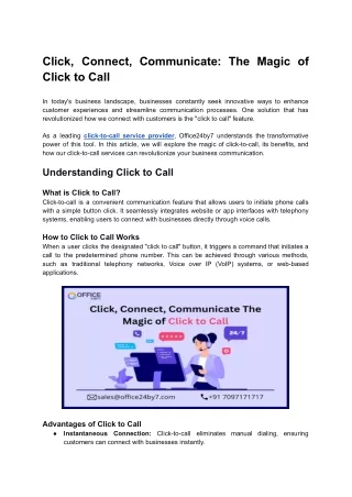 click connect communicate the magic of click