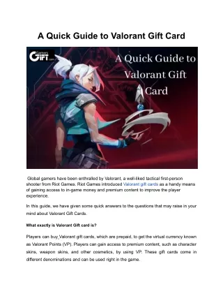 A Quick Guide to Valorant Gift Card (1)