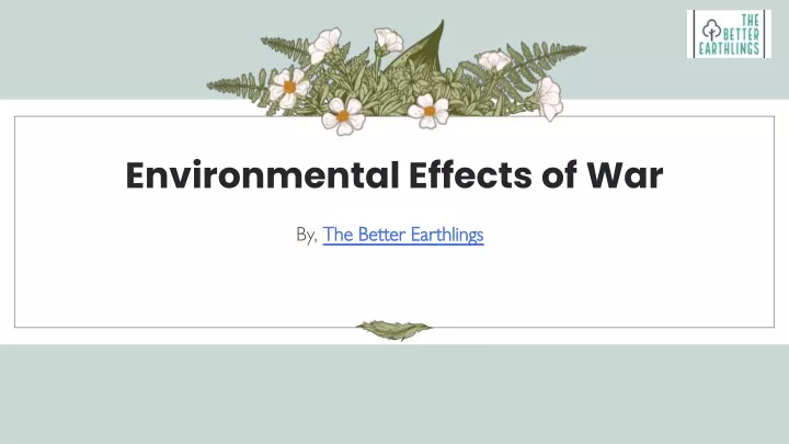 environmental effects of war