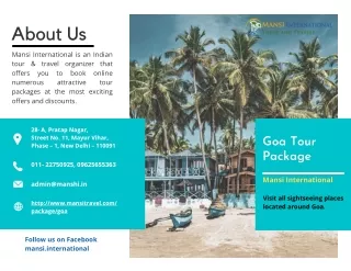 Book a Goa tour package online