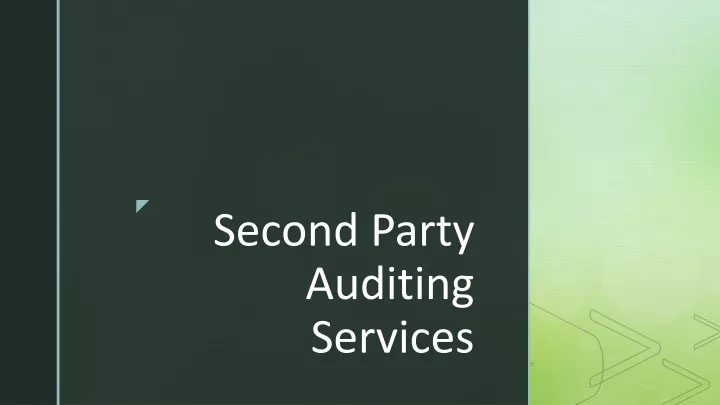second party auditing services