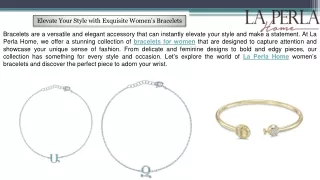 Elevate Your Style with Exquisite Women’s Bracelets