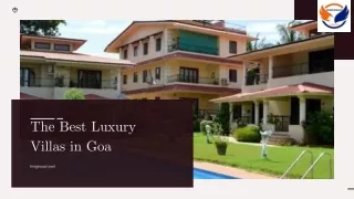 The Best Luxury Villas in Goa