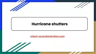 Hurricane shutters