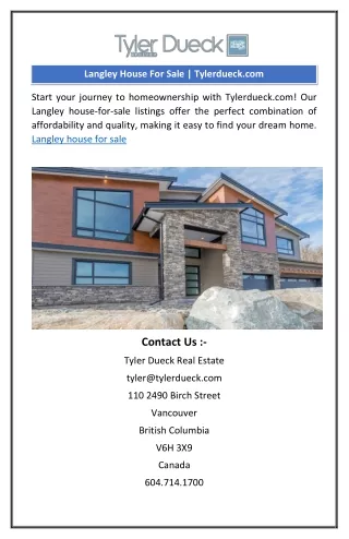 Langley house for sale