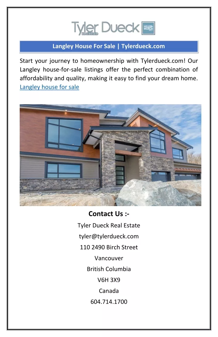 langley house for sale tylerdueck com
