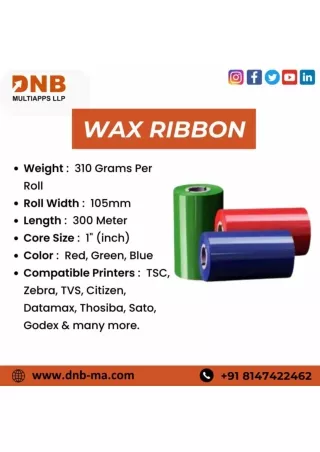 Dlance Premium wax resin ribbon | DNB multiapps LLP