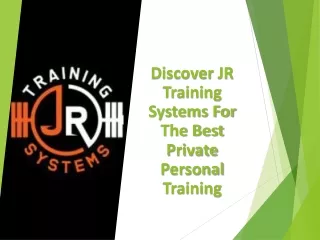 Find The Best Private Personal Training