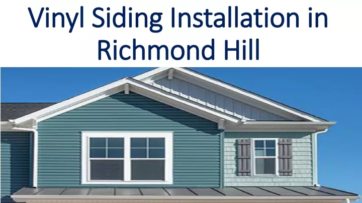 vinyl siding installation in richmond hill