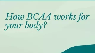 How BCAA works for your body