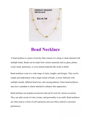 bead necklace