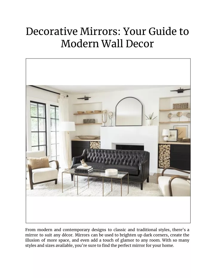 decorative mirrors your guide to modern wall decor