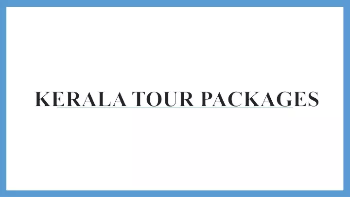 kerala tour packages