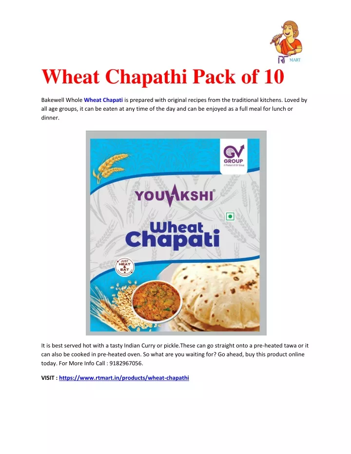 wheat chapathi pack of 10