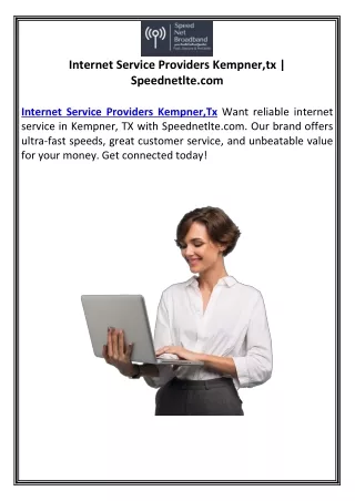 Internet Service Providers Kempner,tx | Speednetlte.com