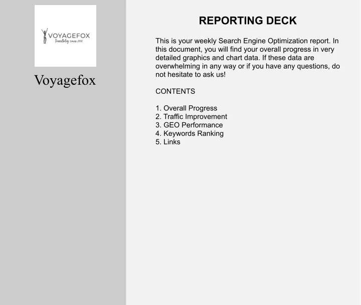 reporting deck