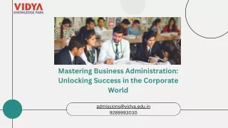 Mastering Business Administration Unlocking Success in the Corporate World