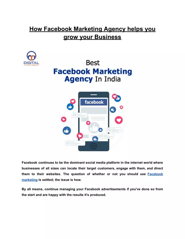 how facebook marketing agency helps you grow your