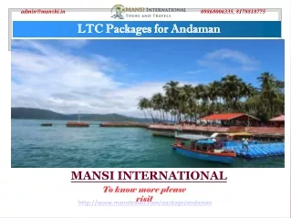 Book LTC Packages for Andaman