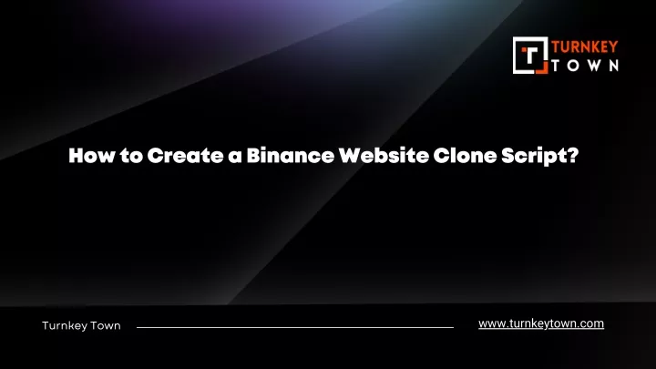 how to create a binance website clone script