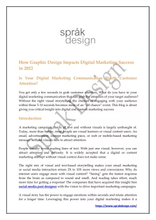 How Graphic Design Impacts Digital Marketing Success in 2022