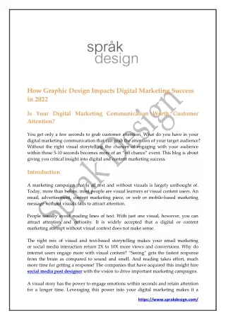 how graphic design impacts digital marketing