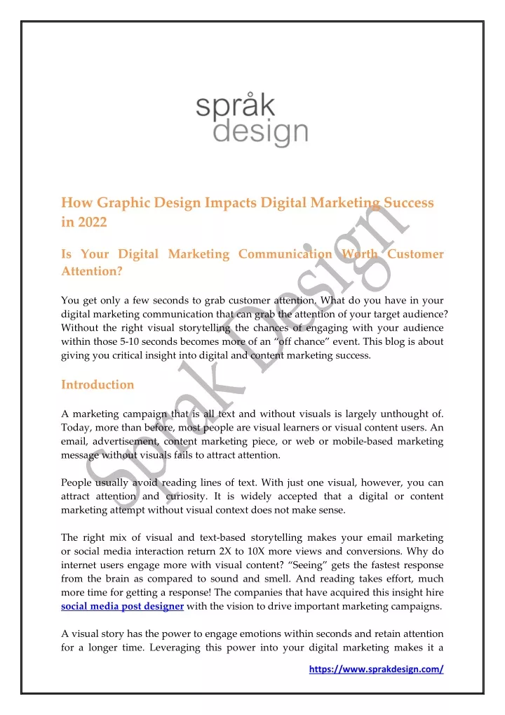 how graphic design impacts digital marketing