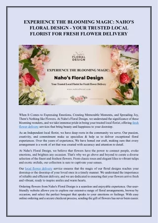 Berkeley Flower Delivery | Oakland Florist - Naho's Floral Design
