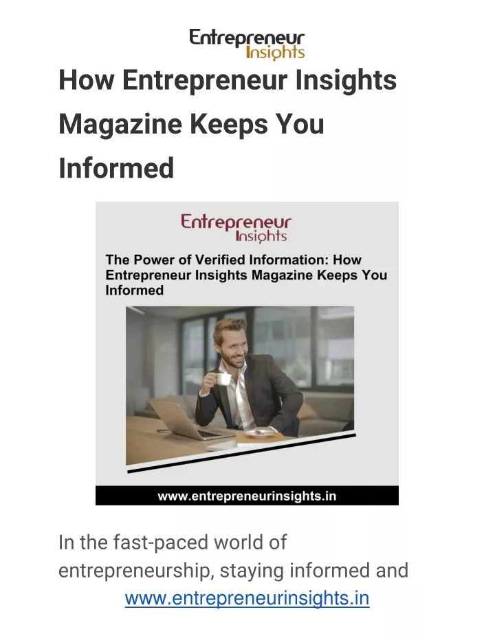 how entrepreneur insights magazine keeps