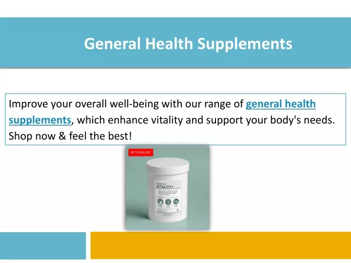 general health supplements