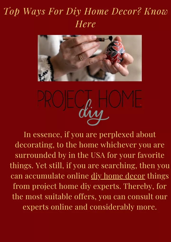 top ways for diy home decor know here