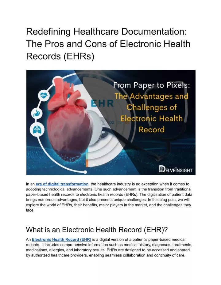 redefining healthcare documentation the pros