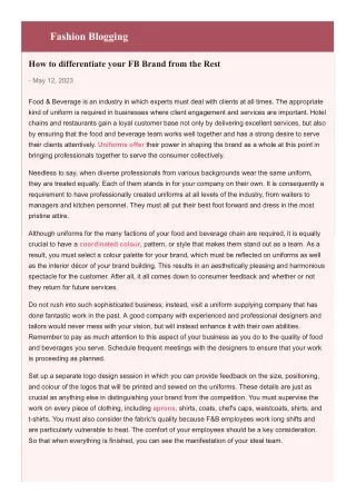 fashion blogging