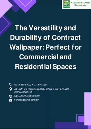 Why Contract Wallpaper Perfect for Commercial and Residential Space?
