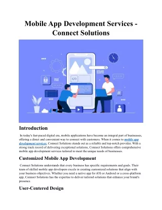 Mobile App Development Services