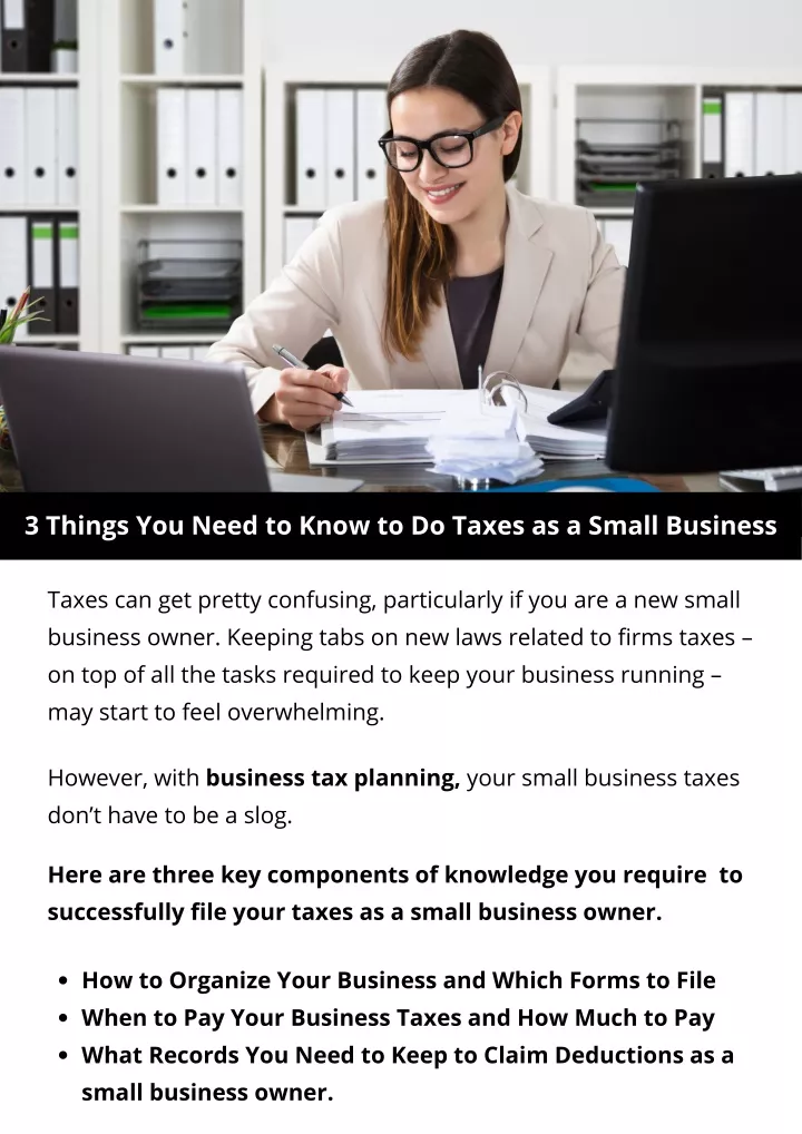 3 things you need to know to do taxes as a small